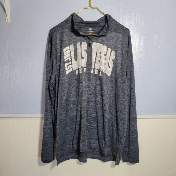 Top of the World Other - Top Of The World Large Heathered Gray Quarter Zip Longsleeve Las Vegas Pullover